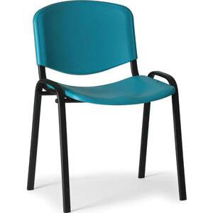 Plastová židle ISO - černé nohy, zelená