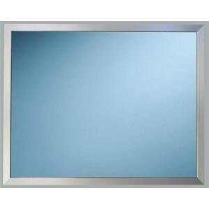 Zrcadlo v kovovém rámu (mat), 60 × 50 cm, stříbrná