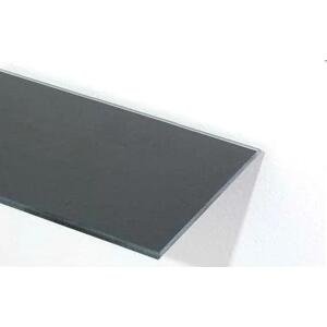 Skleněná polička do koupelny - 60 x 12 cm černé sklo bez úchytů - Cover Black