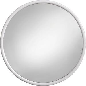 Kulaté zrcadlo do koupelny - ø 40 cm v bílém plastovém rámu - Kuba