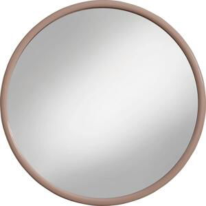 Kulaté zrcadlo do koupelny - ø 40 cm v béžovém plastovém rámu - Kuba