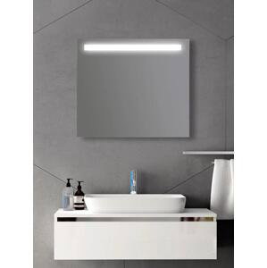 Zrcadlo do koupelny s LED pruhem - 80 x 70 cm - Luna