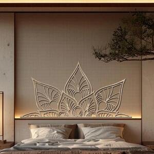 dřevo života Dřevěná mandala k posteli KVET Rozměry (cm): 90x46, Barevný vzor: Světlý dub