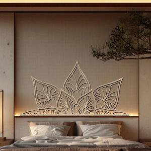 dřevo života Dřevěná mandala k posteli KVET Rozměry (cm): 120x61, Barevný vzor: Světlý dub