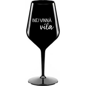 (NE)VINNÁ VÍLA - černá nerozbitná sklenice na víno 470 ml