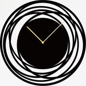 Nástěnné hodiny NET Barevný vzor: Černá, Velikost hodin: 50x50