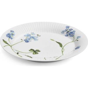 KÄHLER Porcelánový talíř Hammershøi Summer Forget me not 22 cm, bílá barva, porcelán