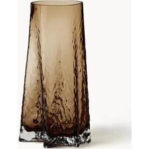 Ručně foukaná skleněná váza se strukturovaným povrchem Gry, V 30 cm