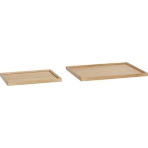 Hübsch Dřevěný tác z bílého dubu Tray White Oak Větší, přírodní barva, dřevo