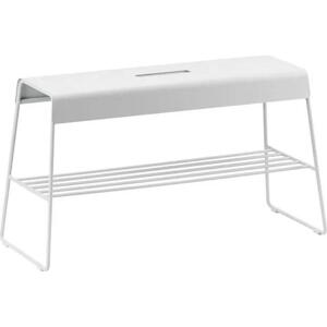 Zone Denmark Kovová lavice s policí A-Bench Outdoor Soft Grey