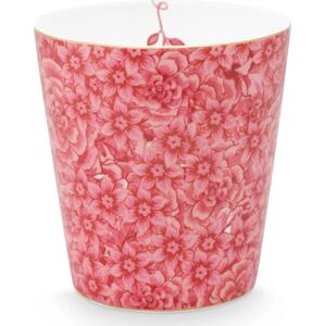 Pip Studio Royal Flower hrnek bez ucha 270ml, růžový