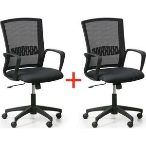 Kancelářská židle ROY 1+1 ZDARMA, černá