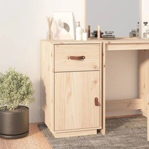 Skříňka K Psacímu Stolu 40 X 50 X 75 Cm Masivní Borové Dřevo - Přírodní