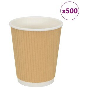 Papírové Kelímky Na Kávu 500 Pcs 8Oz 200Ml Hnědé - 200 ml