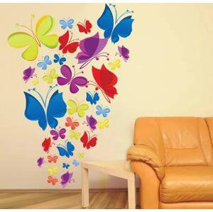 Živá Zeď Samolepka na zeď Hejno motýlů