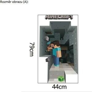 Živá Zeď Samolepka na zeď Minecraft Velikost: 70 x 50 cm