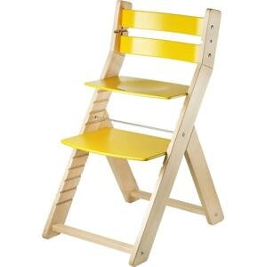 Wood Partner Rostoucí židle Sandy - natur lak / žlutá