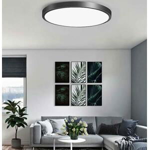 LEDsviti Černý designový LED panel 600mm 48W denní bílá (9730)