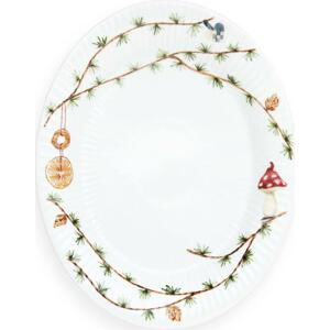 KÄHLER Oválný talíř Hammershøi Christmas 28,5×22,5 cm, multi barva, porcelán