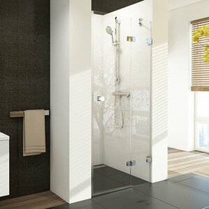 Ravak Brilliant BSD2 R 100 chrom+transparent, sprchové dveře 100 cm s pevnou stěnou pravé (kompletní set skleněných stěn a B Setu)