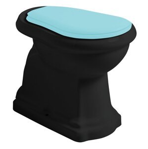 Kerasan RETRO WC mísa stojící, 38,5x59cm, spodní odpad, černá mat