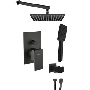 Sapho LATUS podomítkový sprchový set s pákovou baterií, 2 výstupy, černá mat