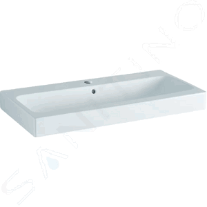 Geberit iCon Umyvadlo 600x485 mm, s přepadem, otvor pro baterii, KeraTect, bílá 124060600