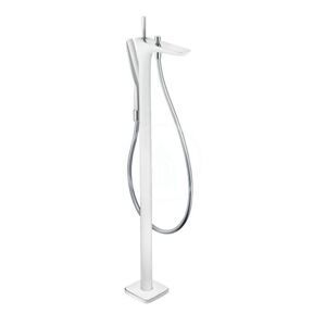 Hansgrohe PuraVida Vanová baterie na podlahu, bílá/chrom 15473400