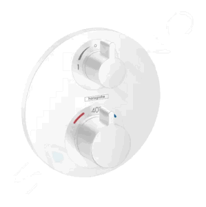 Hansgrohe Ecostat S Termostatická baterie pod omítku pro 2 spotřebiče, matná bílá 15758700