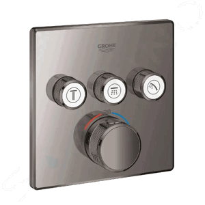 Grohe Grohtherm SmartControl Termostatická baterie pod omítku, 3 ventily, Hard Graphite 29126A00