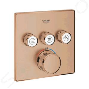 Grohe Grohtherm SmartControl Termostatická baterie pod omítku, 3 ventily, kartáčovaný Warm Sunset 29126DL0