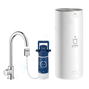 Grohe Red Dřezový ventil Mono s ohřevem vody a filtrací, zásobník L, chrom 30080001