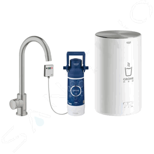 Grohe Red Dřezový ventil Mono s ohřevem vody a filtrací, zásobník M, supersteel 30085DC1