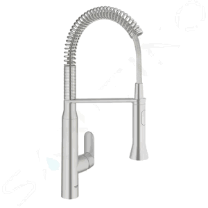 Grohe K7 Dřezová baterie s flexibilním ramenem, supersteel 31379DC0