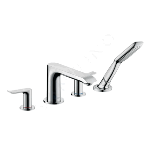 Hansgrohe Metris New Čtyřotvorová vanová baterie na okraj vany, chrom 31442000