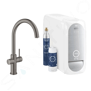 Grohe Blue Home Dřezová baterie s chladícím zařízením a filtrací, kartáčovaný Hard Graphite 31455AL1