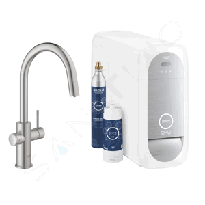 Grohe Blue Home Dřezová baterie Connected, s chladícím zařízením a filtrací, supersteel 31541DC0