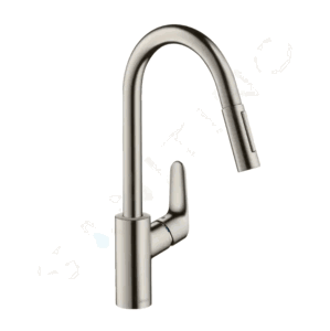 Hansgrohe Focus M41 Dřezová baterie s výsuvnou sprškou, vzhled nerezu 31815800