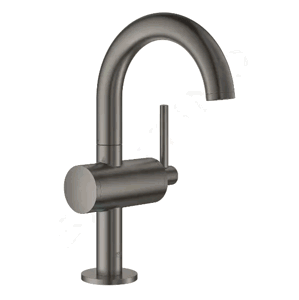 Grohe Atrio Umyvadlová baterie s výpustí a otočným výtokem, velikost M, kartáčovaný Hard Graphite 32043AL3