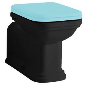 Kerasan WALDORF WC mísa stojící, 37x65cm, spodní/zadní odpad, černá mat