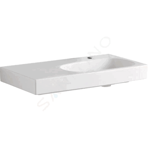 Geberit Citterio Umyvadlo 900x500 mm, otvor pro baterii vpravo, bez přepadu, s odkládací plochou vlevo, s KeraTect, bílá 500.549.01.1