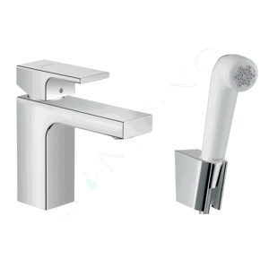 Hansgrohe Vernis Shape Umyvadlová baterie s ruční sprchou Bidette, chrom 71216000