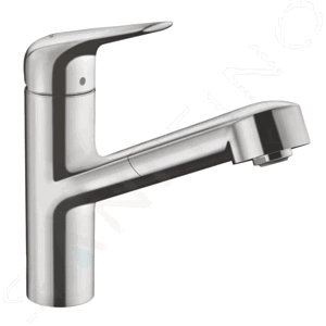 Hansgrohe Focus M42 Dřezová baterie M427-H150 s výsuvnou sprškou, vzhled nerezu 71814800