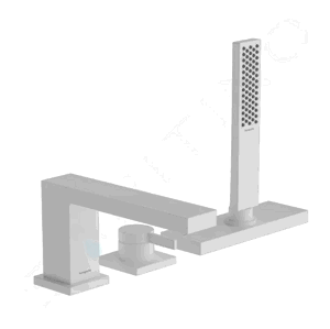 Hansgrohe Tecturis E Baterie na okraj vany, 3-otvorová instalace, sBox, matná bílá 73443700