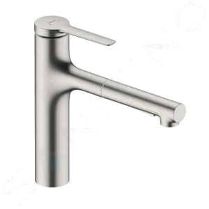 Hansgrohe Zesis M33 Dřezová baterie 160, s výsuvnou sprškou s přepínačem, vzhled nerezu 74801800