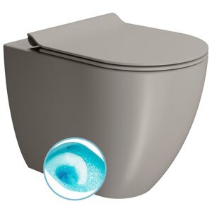 PURA WC mísa stojící, Swirlflush, 36x55cm, spodní/zadní odpad, tortora dual-mat
