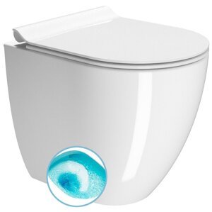 PURA WC mísa stojící, Swirlflush, 36x50cm, spodní/zadní odpad, bílá ExtraGlaze