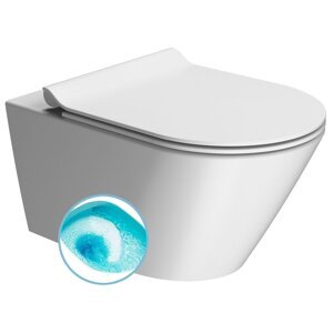 KUBE X závěsná WC mísa, Swirlflush, 36x55cm, bílá dual-mat