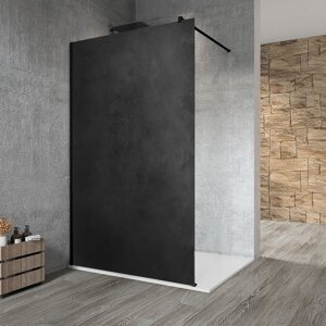 Sapho VARIO BLACK jednodílná sprchová zástěna k instalaci ke stěně, deska HPL Kara, 1300 mm