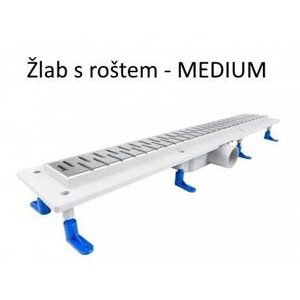 Olsen spa Odtokový žlab STANDARTline 900 mm do prostoru s roštem Medium SLEVA - BEZ OBALU